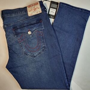 True Religion Indigo Denim with Red Stitching 40x32 Geno